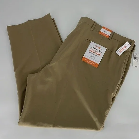 Van Heusen | Pants | Nwt Van Heusen Stretch Premium No Iron Trouser Pants  Tan Size 52 X 32 Mens | Poshmark